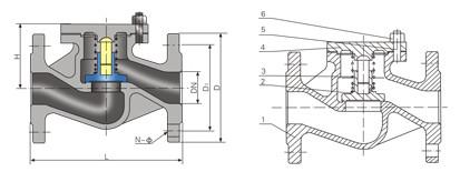 H41H,W德标升降式止回阀结构